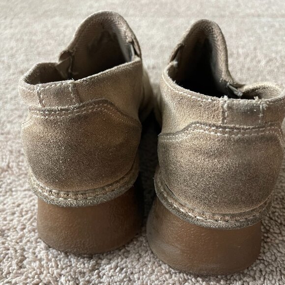 American Eagle 90s vintage gum wedge sole women's size 8 suede slip on. Grunge - Picture 4 of 6